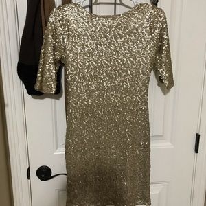 Abercrombie & Fitch gold sequin dress